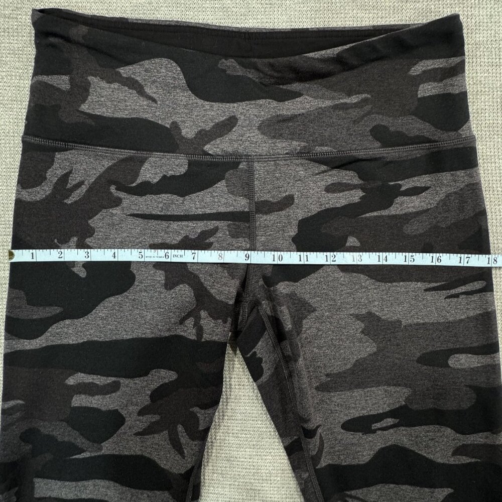 Tuff Athletics Camo Print Womens Leggings Sz Large Black Gray Activewear Pocket - Picture 10 of 14